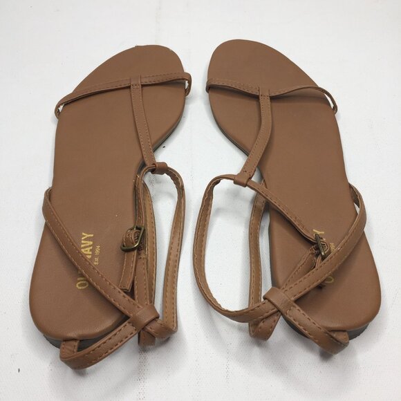 Old Navy Womens Brown Slingback Strap Sandal Spring Summer Casual Fun Size 10 - Picture 4 of 9